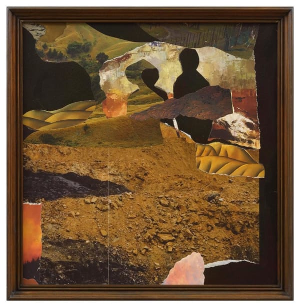 Teresa Hr Lane Here For Ages #10, 2022 Mixed media collage & recycled frame 38.0 x 37.0 cm