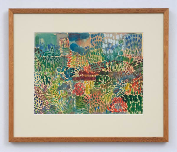 Julia Holderness, Jardin au crépuscule avec Florence Weir, 2023