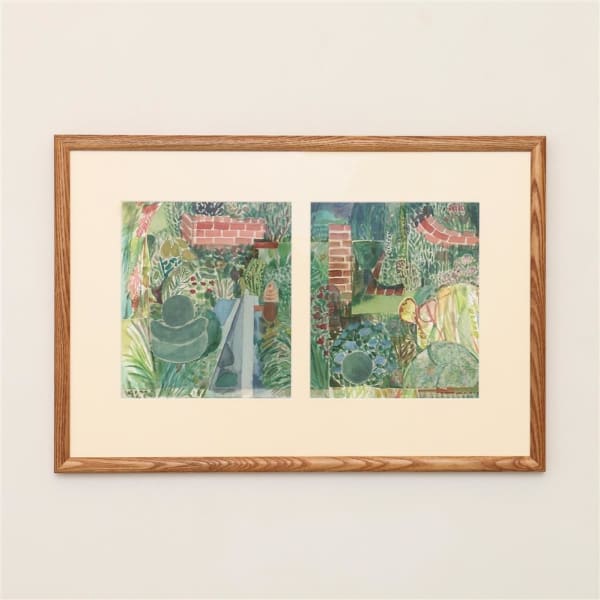 Julia Holderness Garden Rooms, 2024 Watercolour collage 430 x 630 mm