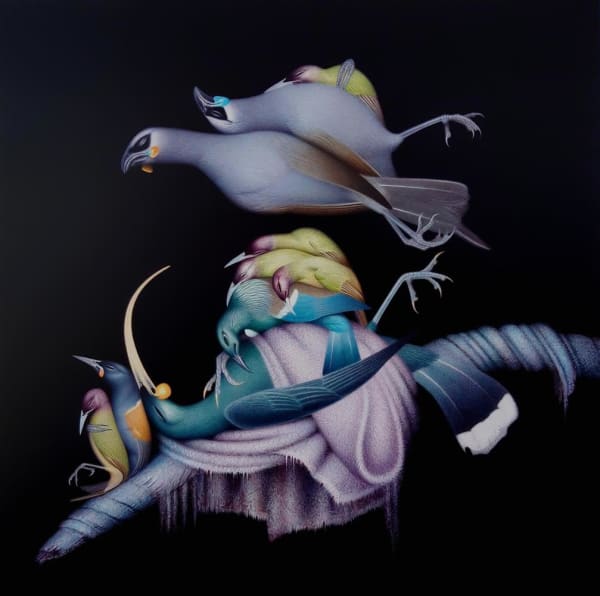 Paul Martinson Pre-dawn ensemble, 2023 acrylic on canvas 900 x 900 mm