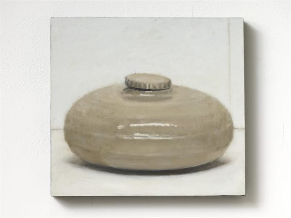 Damien Kurth Ovoid, 2020 oil on traditional gesso on board 20.0 x 19.0 cm