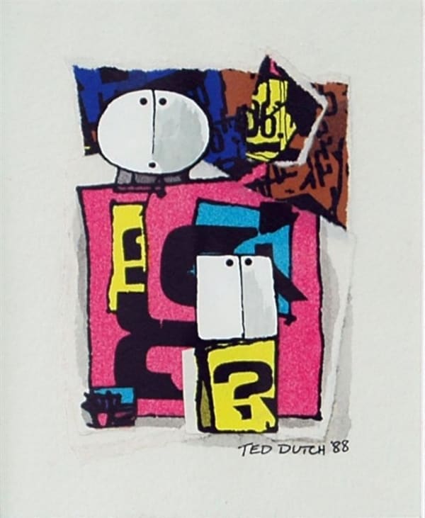 Ted Dutch (1928-2008), Performers II (collage), 1988