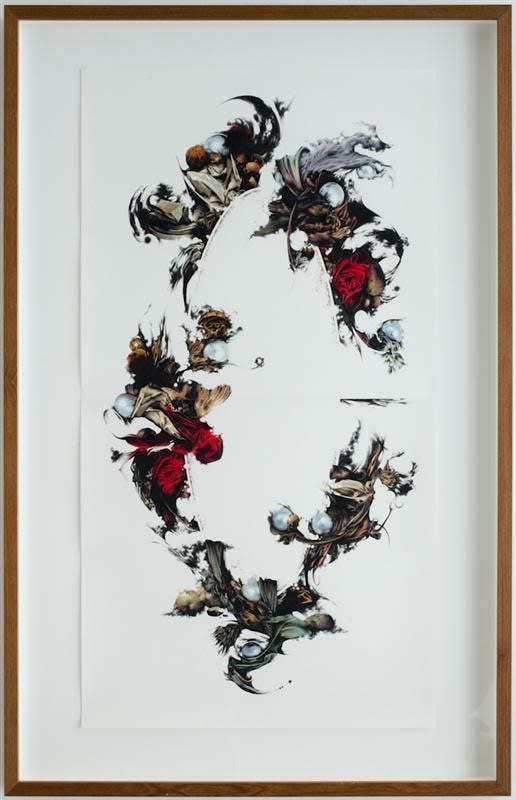 Michael Hawksworth Mirror, ante-room, service hall, 2011 Ink and colour pencil on paper 110.0 x 70.0 cm