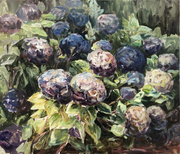 Katherine Throne Hydrangea Haven, 2023 Oil on canvas 1000 x 800 mm