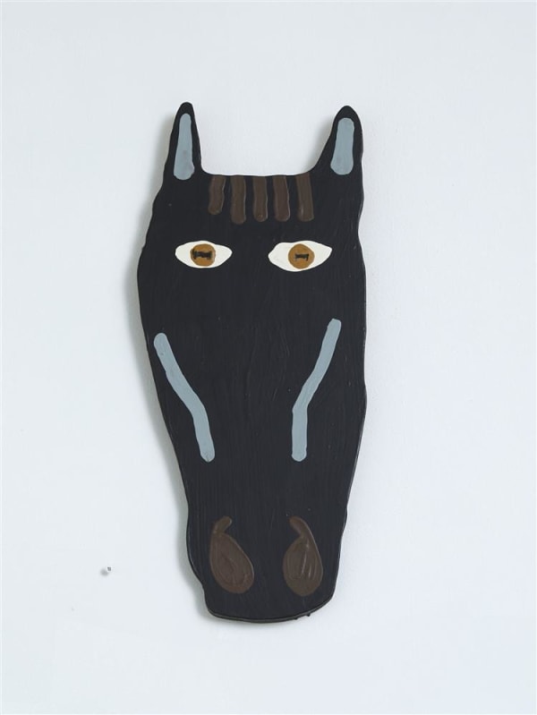 Claudia Kogachi Black Horse Head, 2020 acrylic on board