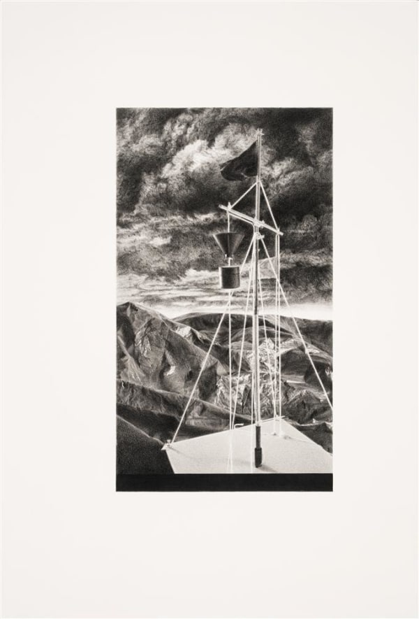 Stephen Ellis Pond VII, 2019 graphite, coloured pencil and gouache on digital print on Fabriano paper 53.0 x 36.0 cm