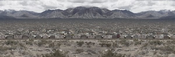 Pj Paterson Suburban War, 2016 digital collage photograph, edition of 3 50.0 x 150.0 cm