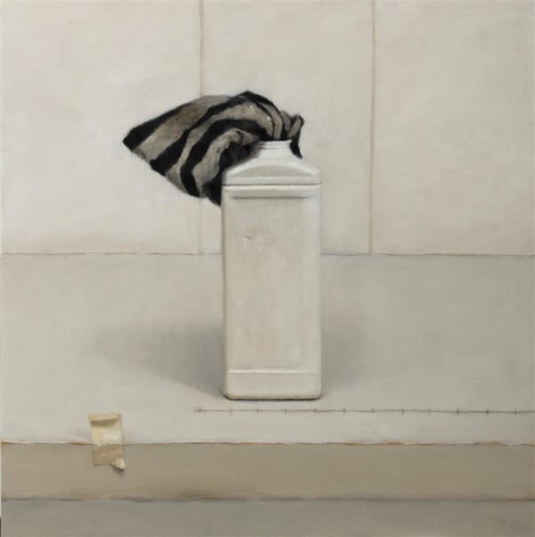 Damien Kurth White Striped, 2016 oil on canvas 50.0 x 50.0 cm