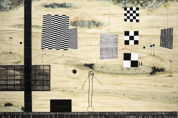 Linda Holloway Paladin, 2013 Ink, Oil, Charcoal, Flashe, Pigments,Resin on wood 180.0 x 120.0 cm