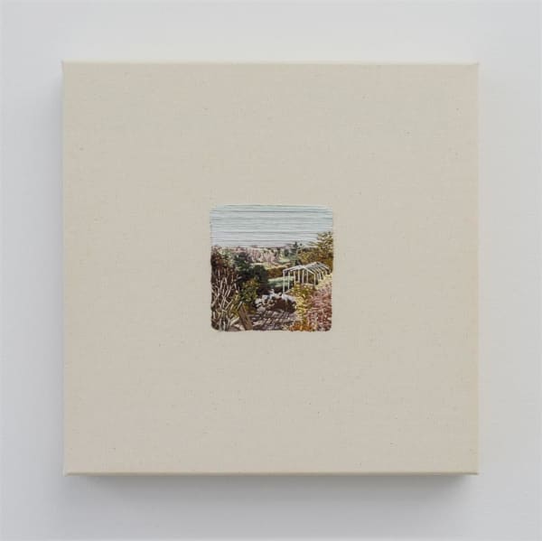 Molly Timmins, Glasshouse Being Built 1981, 2022