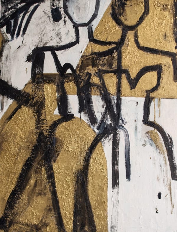 Natasha Wright Le Soeurs, 2020 oil and mica on canvas 1320 x 1020 mm