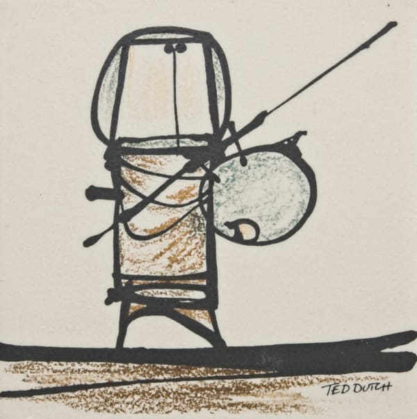 Ted Dutch (1928-2008), Warrior (tile), 1980