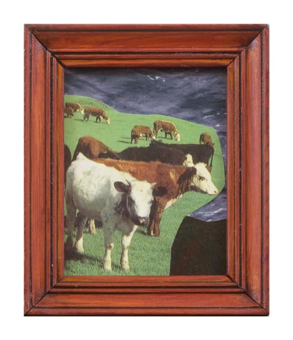 Teresa Hr Lane Here For Ages #27, 2022 Mixed media collage & recycled frame 8.5 x 7.5 cm