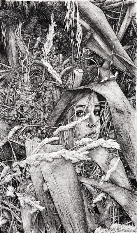 Liam Gerrard On Location, 2016 charcoal on paper 93.5 x 55.5 cm