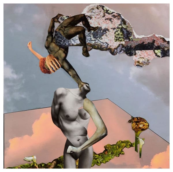 Teresa Hr Lane Reach Out, 2020 mixed media collage 36.5 x 36.5 cm