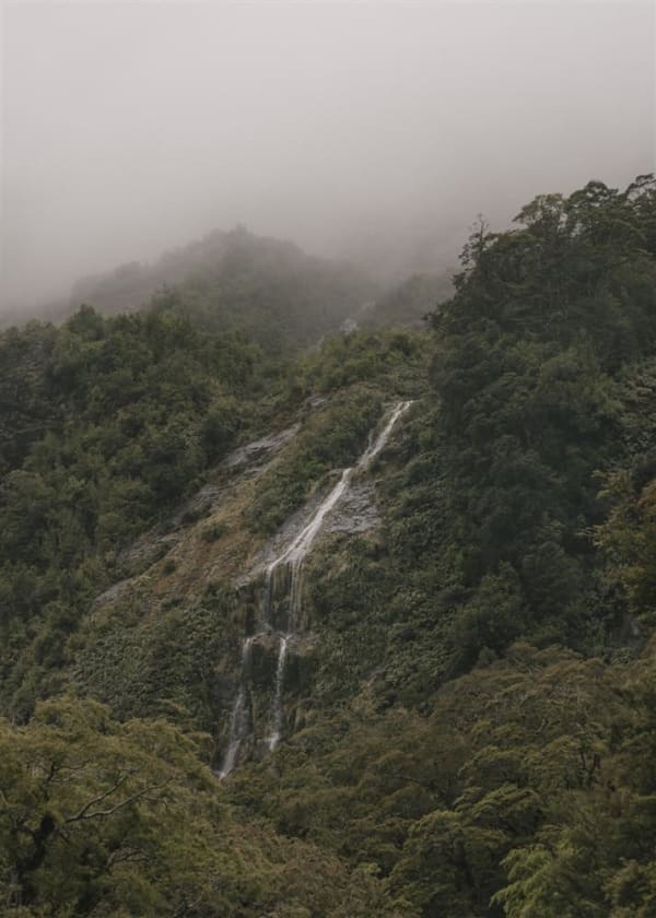 Kate van der Drift Rain in Piopiotahi, 2018 archival pigment print on matte cotton photo rag, edition of 5 930 x 680 mm