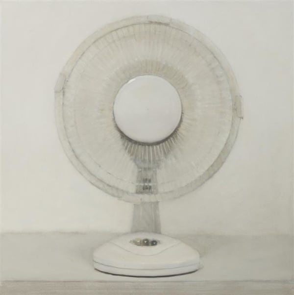 Damien Kurth Fan, 2016 oil on board 40.0 x 40.0 cm