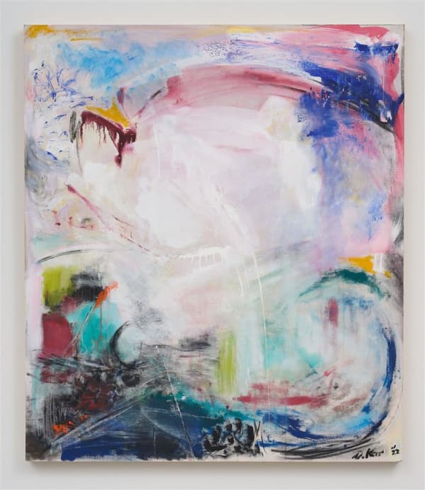 Daniel Kerr Strong Faith, 2022 Charcoal, acrylic and enamel on canvas 104.0 x 120.0 cm