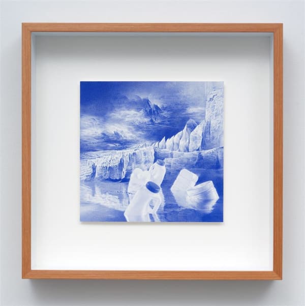 Stephen Ellis Unfolding 5, 2022 coloured pencil on Lana paper 530 x 530 x 85 mm
