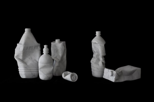 Martin Selman Lovers' Lane installation, 2011 Carrara marble
