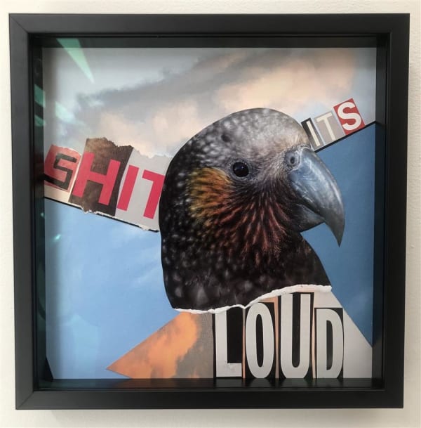 Teresa Hr Lane Shit its Loud, 2020 mixed media collage 25.0 x 25.0 cm