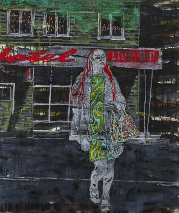 Brendan McGorry Hotel Noir, 2018 acrylic and charcoal on canvas 130.0 x 110.0 cm