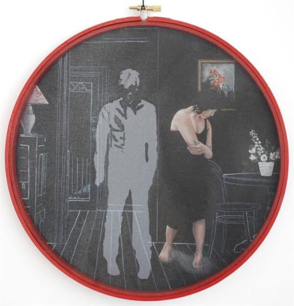 Susanne Kerr, black white, red, 2010