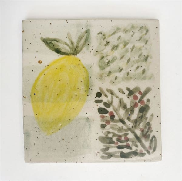 Julia Holderness Citron, 2023 Glazed stoneware 100 x 100 mm