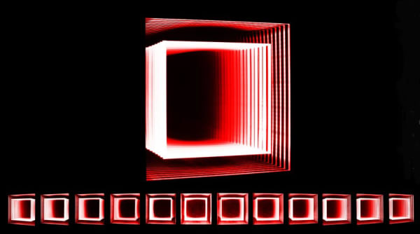 Gina Jones Red Square, 2011 Lenticular print on polypropylene 60.0 x 60.0 cm
