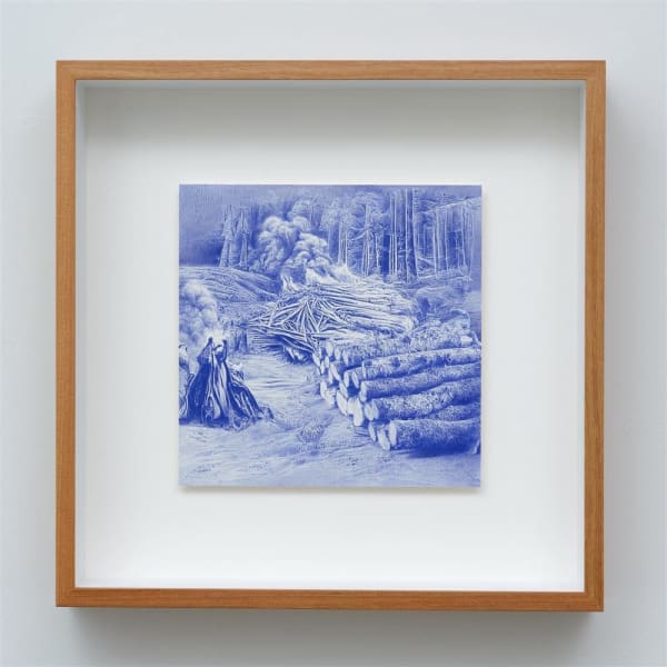 Stephen Ellis Unfolding 4, 2022 coloured pencil on Lana paper 530 x 530 x 85 mm