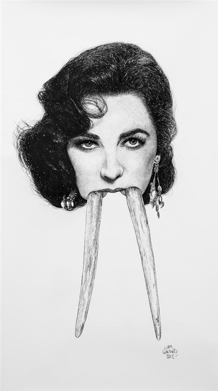 Liam Gerrard Liz, 2012 Charcoal on paper 143.0 x 78.0 cm