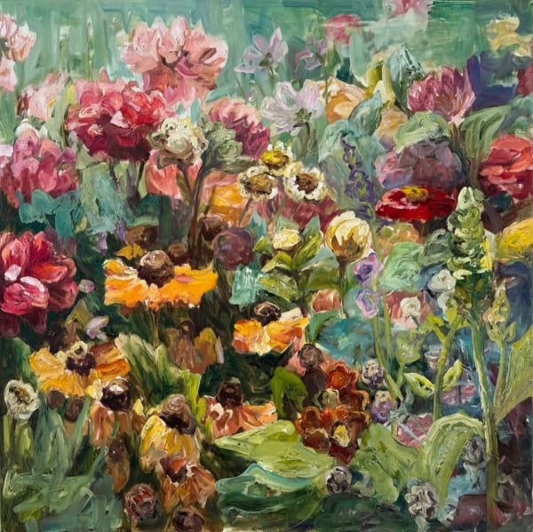 Katherine Throne Thrills and Spills, 2024 oil on canvas 1000 x 1000 mm