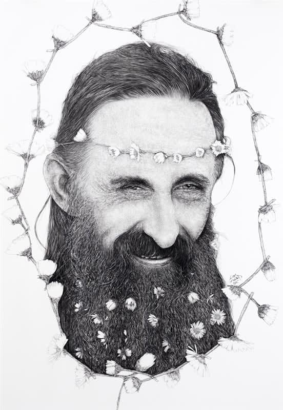 Liam Gerrard Jimmy K, 2015 Charcoal on paper 96.5 x 66.5 cm