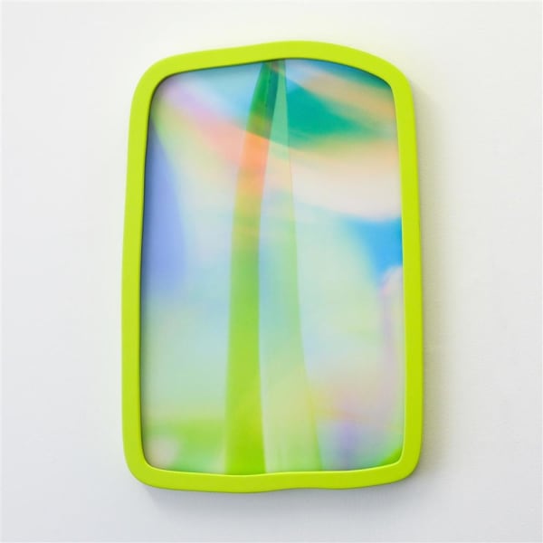 Petra Scheuber Dreamland N°1: Monument, 2021 Archival Pigment Ink Print on Hahnemühle German Etching, Organically-shaped frame wasabi, edition of 3 + 1 AP 42.0 x 28.0 cm