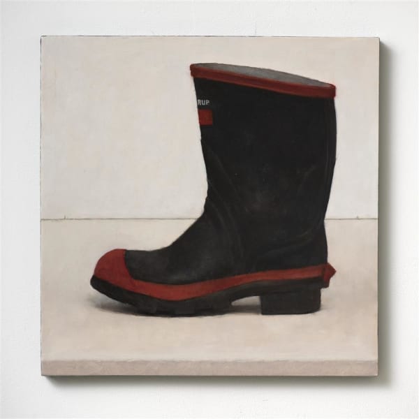 Damien Kurth Bigger Boot, 2020 oil on traditional gesso on board 40.0 x 40.0 cm