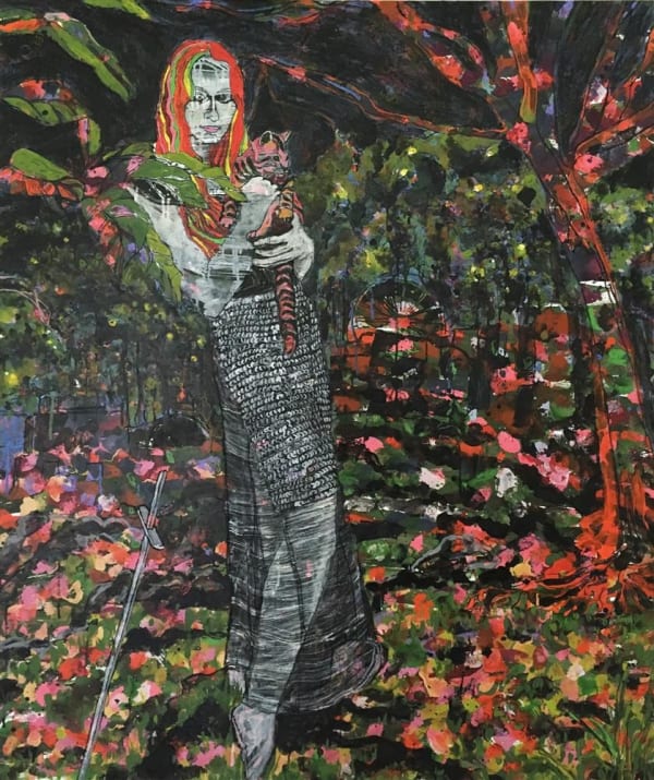 Brendan McGorry The Wheel, 2018 acrylic and charcoal on canvas 130.0 x 110.0 cm