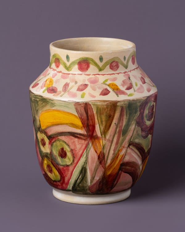 Julia Holderness Primrose, 2025 glazed stoneware (underglaze colour and porcelaine paint) 160 x 140 mm