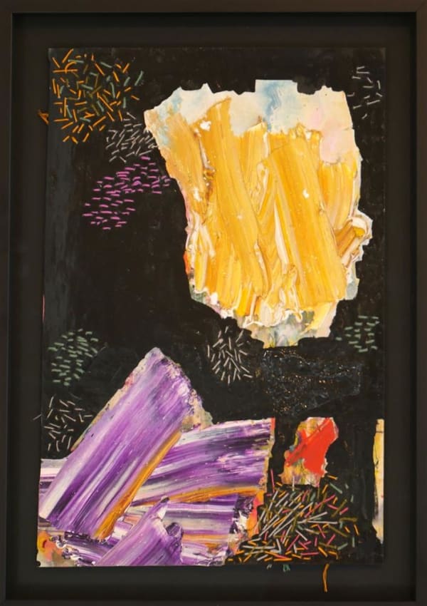 Mandy Thomsett-Taylor Darning Dreams II oil paint on paper, silk embroidery 51.1 x 35.5 cm