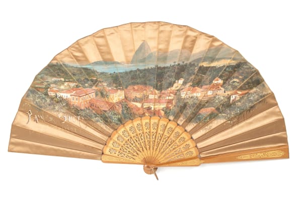 Leque com Vista do Rio de Janeiro , Rio de Janeiro (ou Paris?), séc. XIX (2ª metade)