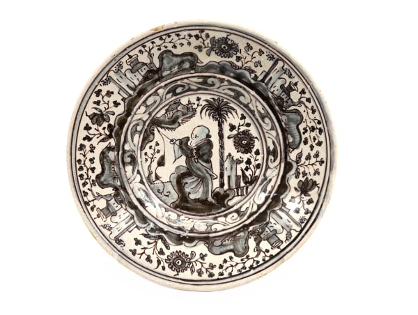 Prato Decorado com Monge Budista , Lisboa, 1660 – 1680