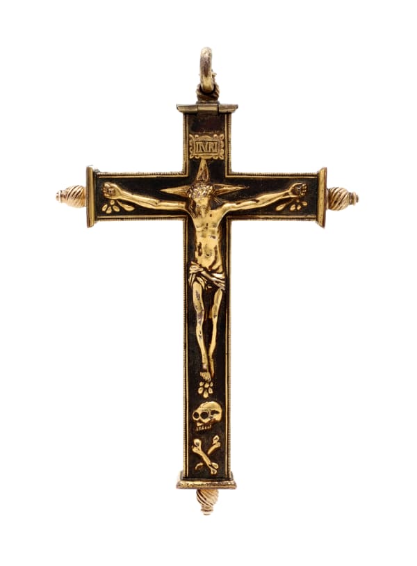 Cruz-Relicário Namban, Japão, período Momoyama (1573 - 1603), finais séc. XVI - inícios séc. XVII