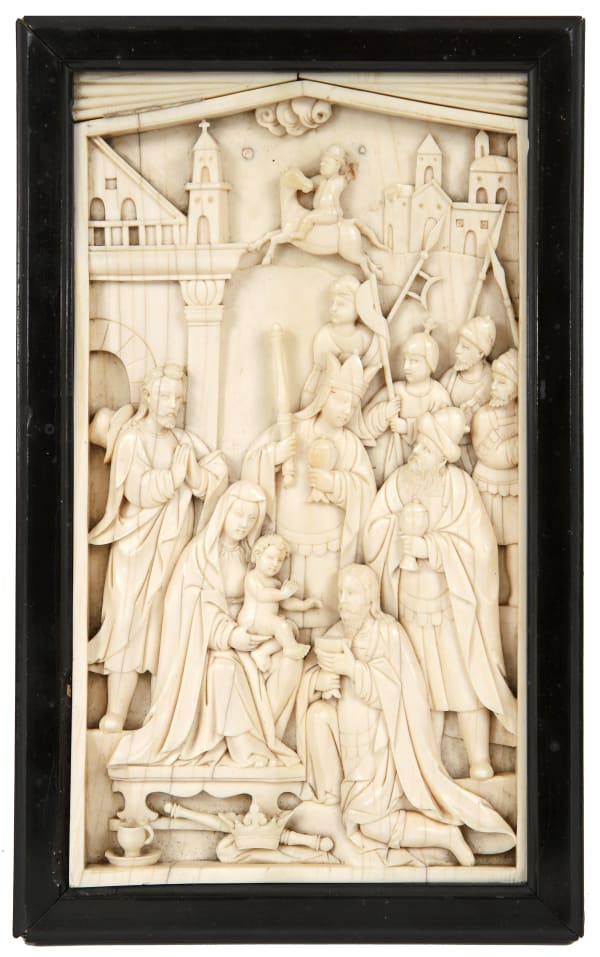 Placa de Oração com A Adoração dos Magos, Sul da China ou Filipinas / South China or The Philipines,, c. 1600