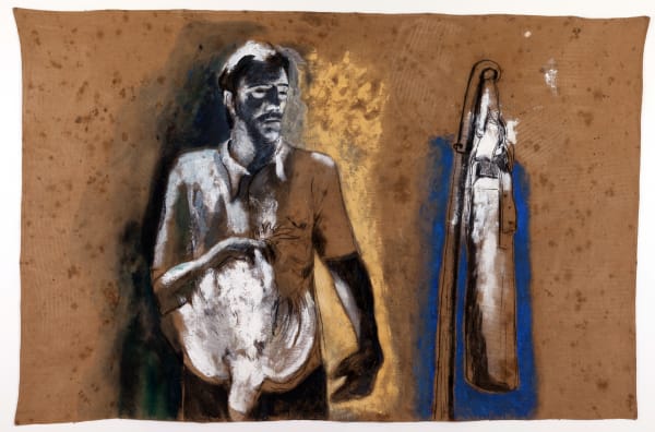 Graça Morais Jorge II, 1996 carvão e pastel s/ lona 205,0 x 280,0 cm