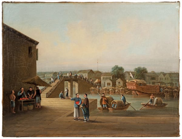 Escola Chinesa, Doca de Guangzhou - Cantão , séc. XIX