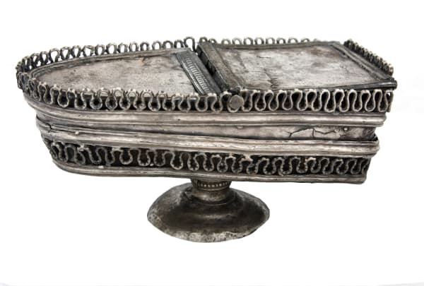 Naveta Indo-portuguesa, prata relevada e gravada, séc. XVI