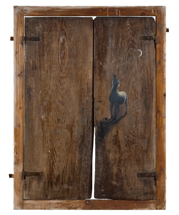 Emma Kathleen Hepburn Ferrer (Italy/US) Portal, 2025 Oil on wood 40 1/8 x 30 1/4 in 102 x 77 cm