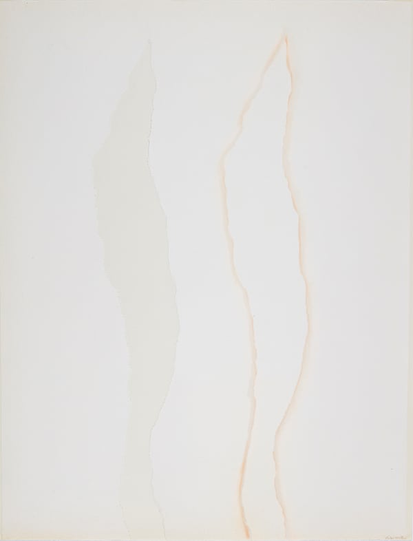 Bilgé (Turkey/US) Dream Time Drawings #10, 1975 Torn paper, pastel, Arches paper 25 1/2 x 19 1/2 in 64.77 x 49.53 cm