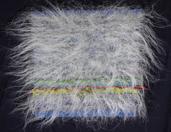 Yvonne Pacanovsky Bobrowicz Surface Tension Blue, 1983 Wool monofilament 42 x 42 x 6 in 106.7 x 106.7 x 15.2 cm