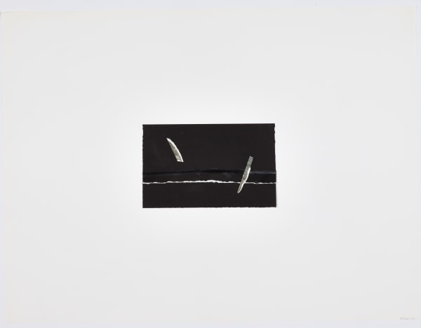 Bilgé (Turkey/US), Horizontal Line Life Span Series (small black torn), 1975