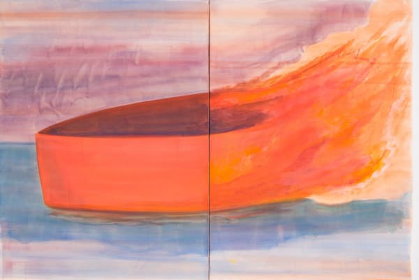 Nicolas Gaume, sans-titre, brûler son bateau, 2022